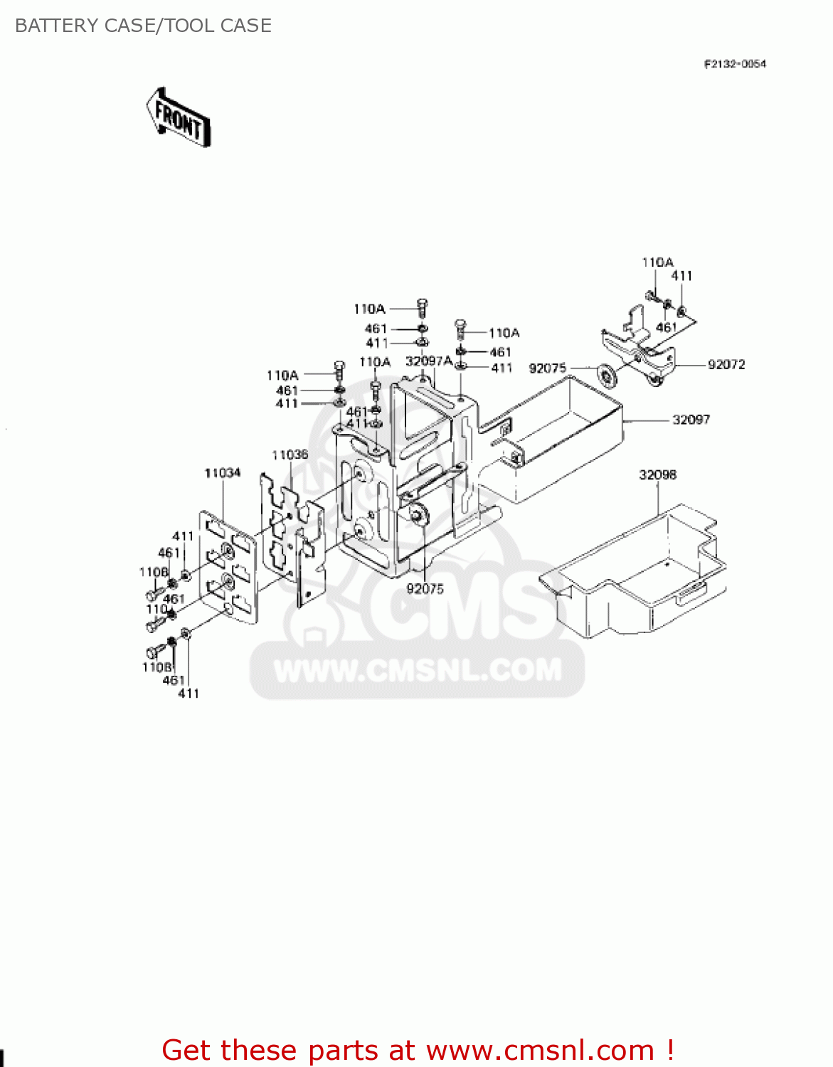 BATTERY CASE/TOOL CASE KZ1100D2 SPECTRE 1983 USA CANADA