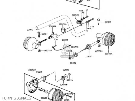 TURN SIGNALS - KZ1100D2 SPECTRE 1983 USA CANADA