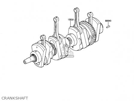 CRANKSHAFT - KZ1100D2 SPECTRE 1983 USA CANADA