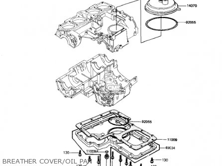 BREATHER COVER/OIL PAN - KZ1100D2 SPECTRE 1983 USA CANADA