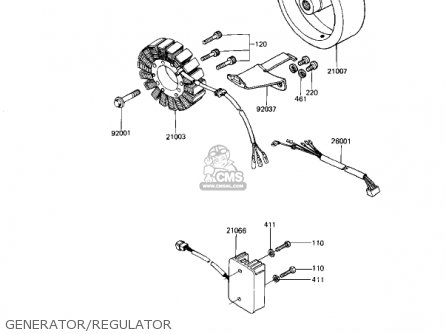 GENERATOR/REGULATOR - KZ1100D2 SPECTRE 1983 USA CANADA