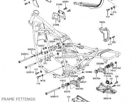 FRAME FITTINGS - KZ1100D2 SPECTRE 1983 USA CANADA