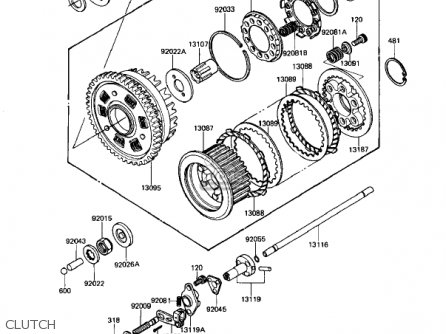 CLUTCH - KZ1100D2 SPECTRE 1983 USA CANADA