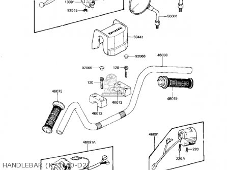 HANDLEBAR (KZ1100-D2) - KZ1100D2 SPECTRE 1983 USA CANADA
