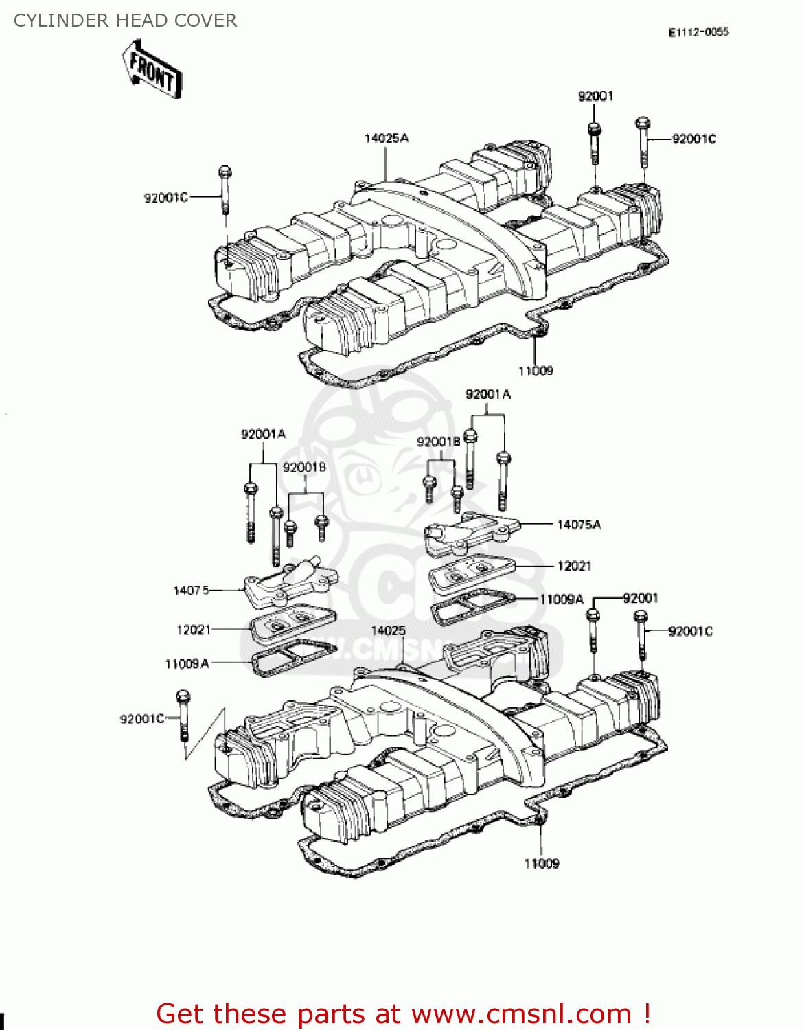 CYLINDER HEAD COVER KZ1100L1 LTD SHAFT 1983 USA CANADA