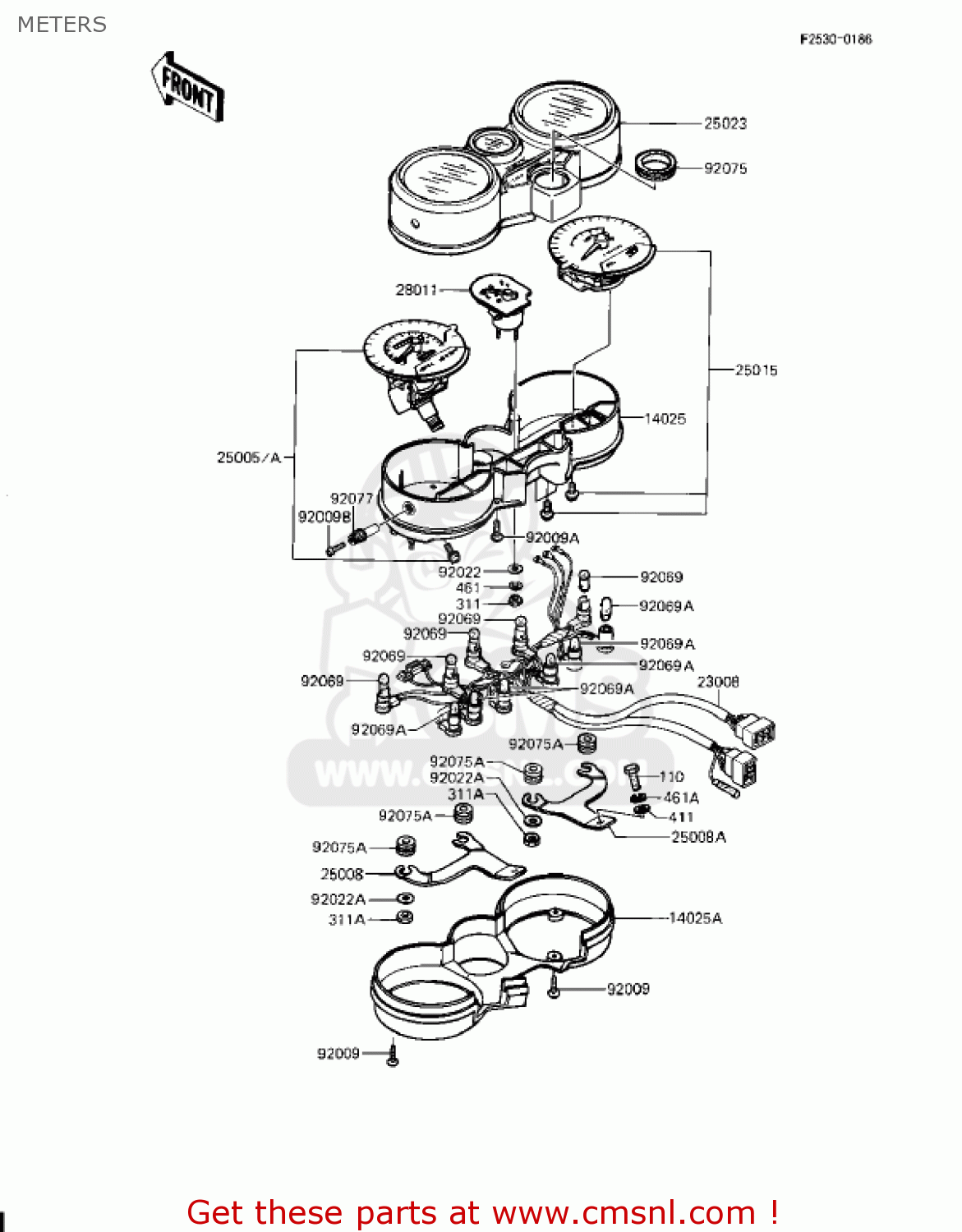 METERS KZ1100L1 LTD SHAFT 1983 USA CANADA