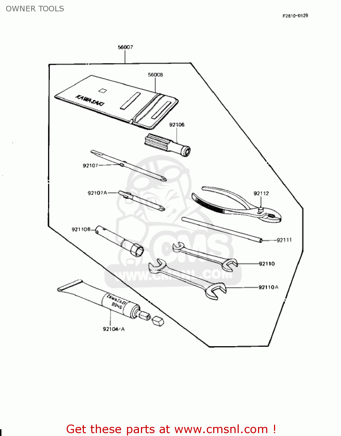 OWNER TOOLS KZ1100L1 LTD SHAFT 1983 USA CANADA