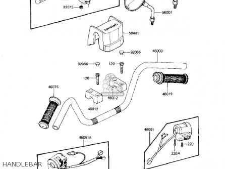 HANDLEBAR - KZ1100L1 LTD SHAFT 1983 USA CANADA