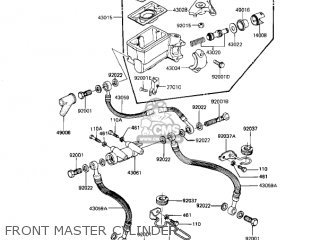 FRONT MASTER CYLINDER - KZ1100L1 LTD SHAFT 1983 USA CANADA