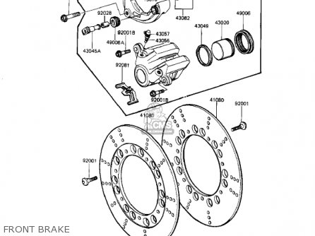 FRONT BRAKE - KZ1100L1 LTD SHAFT 1983 USA CANADA