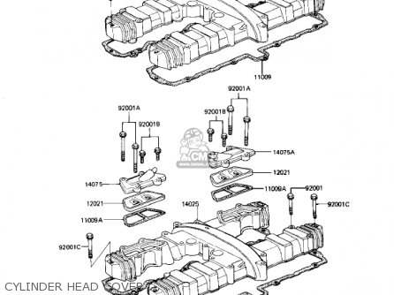 CYLINDER HEAD COVER - KZ1100L1 LTD SHAFT 1983 USA CANADA