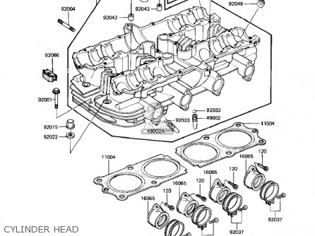 CYLINDER HEAD - KZ1100L1 LTD SHAFT 1983 USA CANADA