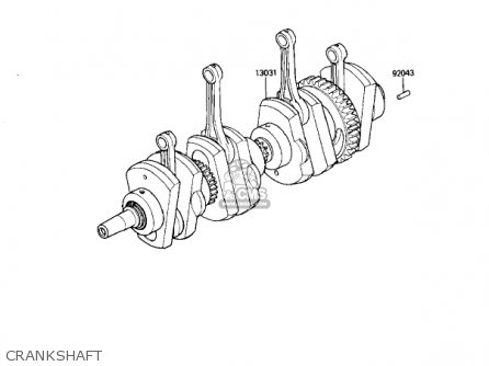 CRANKSHAFT - KZ1100L1 LTD SHAFT 1983 USA CANADA