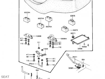 SEAT - KZ1100L1 LTD SHAFT 1983 USA CANADA