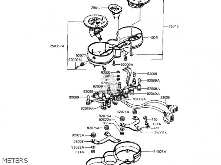METERS - KZ1100L1 LTD SHAFT 1983 USA CANADA