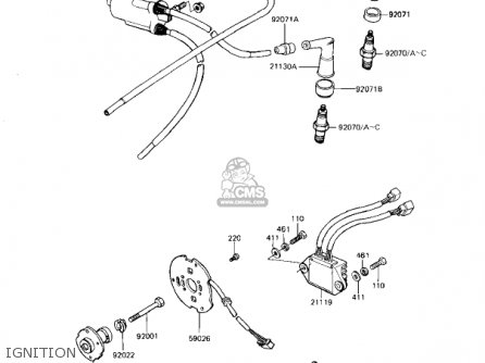 IGNITION - KZ1100L1 LTD SHAFT 1983 USA CANADA