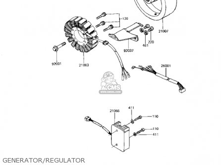 GENERATOR/REGULATOR - KZ1100L1 LTD SHAFT 1983 USA CANADA