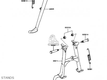 STANDS - KZ1100L1 LTD SHAFT 1983 USA CANADA