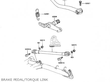 BRAKE PEDAL/TORQUE LINK - KZ1100L1 LTD SHAFT 1983 USA CANADA