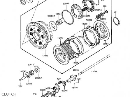 CLUTCH - KZ1100L1 LTD SHAFT 1983 USA CANADA