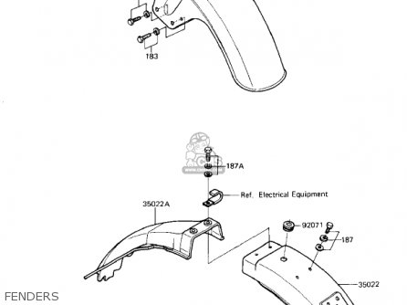 FENDERS - KZ1100L1 LTD SHAFT 1983 USA CANADA