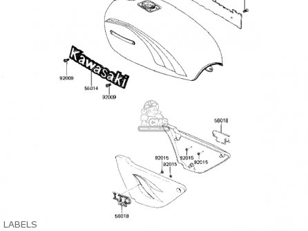 LABELS - KZ1100L1 LTD SHAFT 1983 USA CANADA