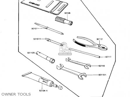 OWNER TOOLS - KZ1100L1 LTD SHAFT 1983 USA CANADA