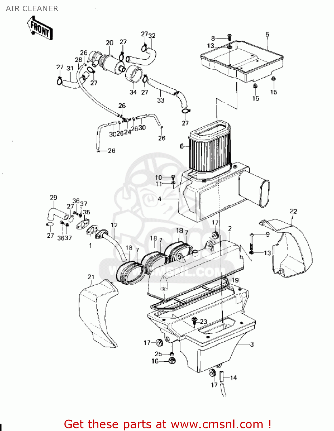 AIR CLEANER KZ1300A1 1979 USA CANADA