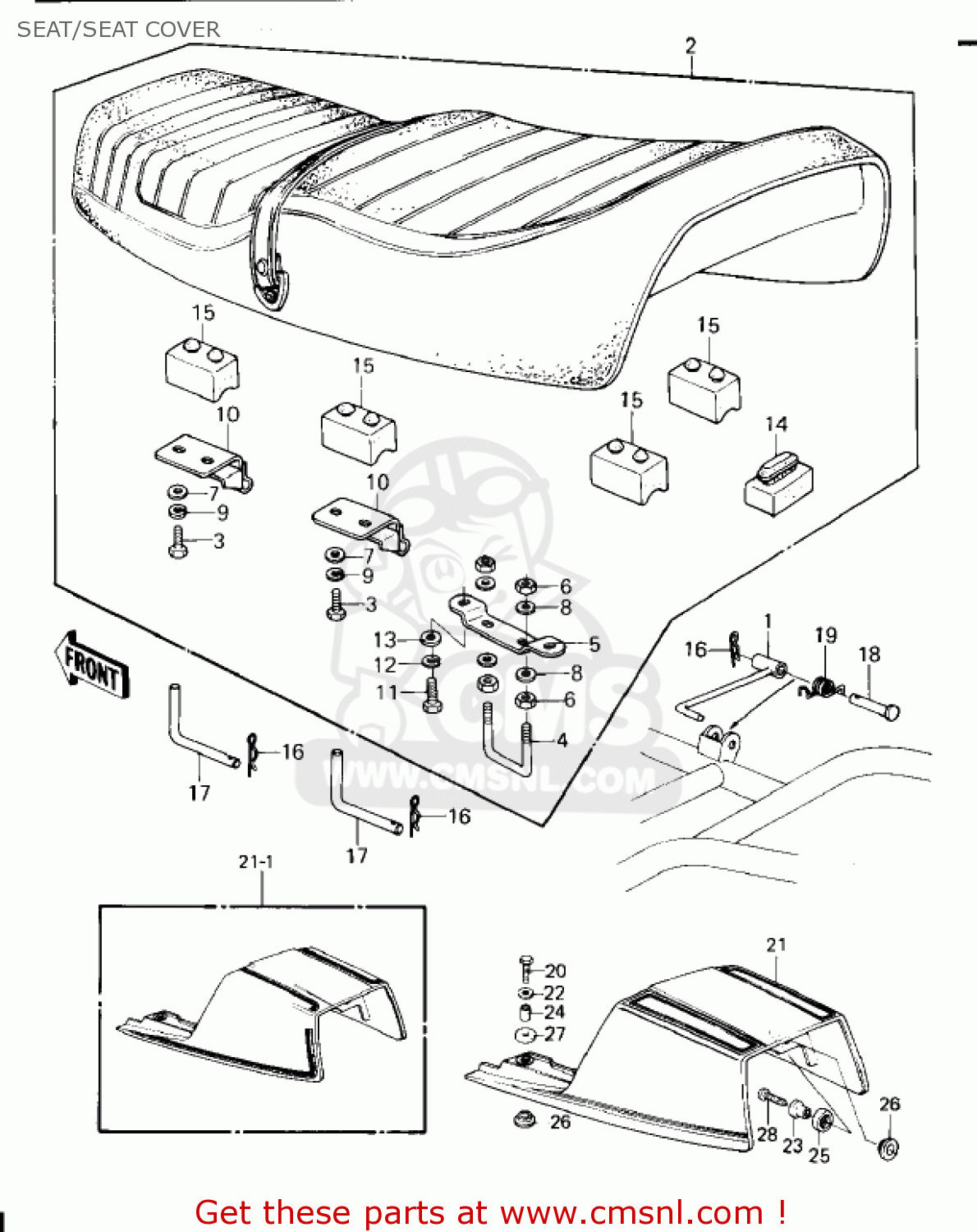 SEAT/SEAT COVER KZ1300A1 1979 USA CANADA