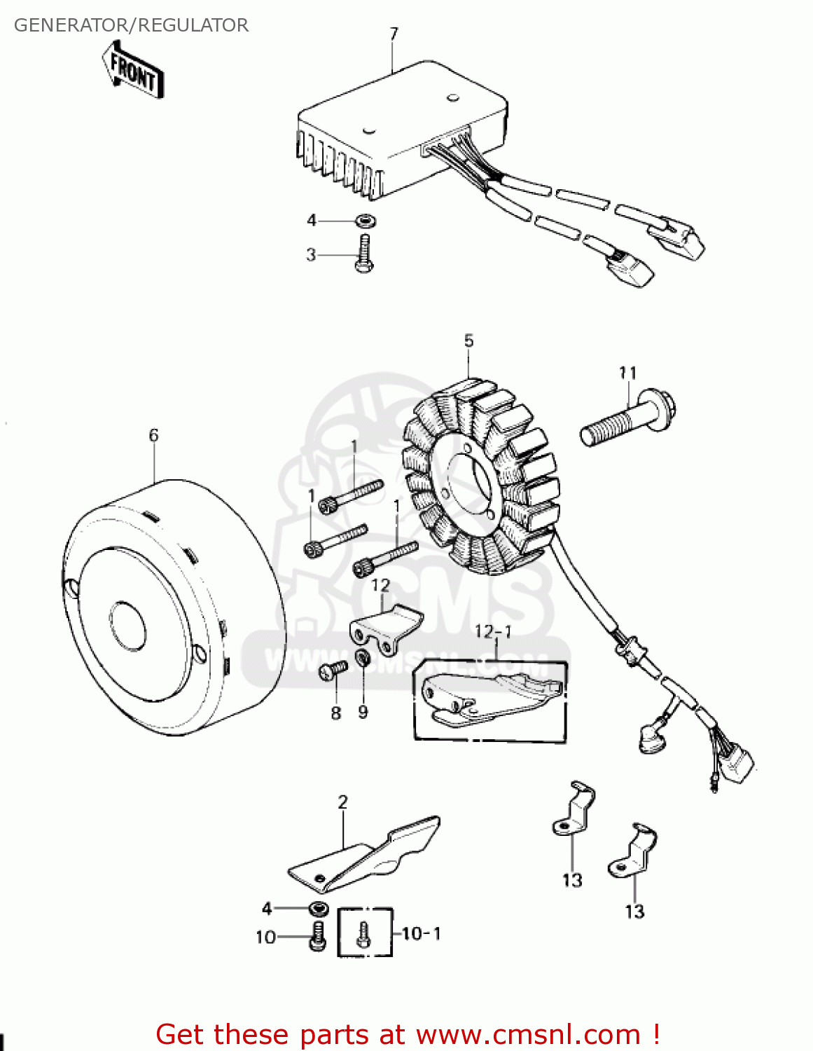GENERATOR/REGULATOR KZ1300A1 1979 USA CANADA