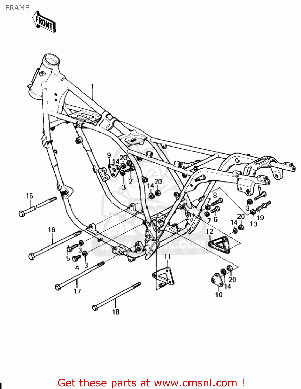 FRAME KZ1300A1 1979 USA CANADA