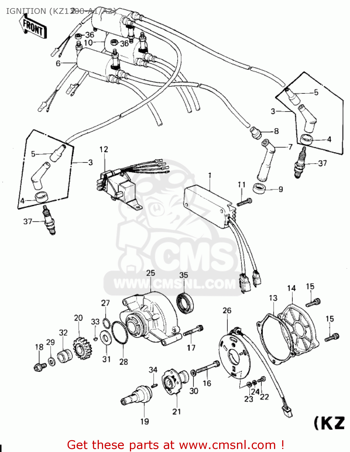 IGNITION (KZ1300-A1/A2) KZ1300A1 1979 USA CANADA