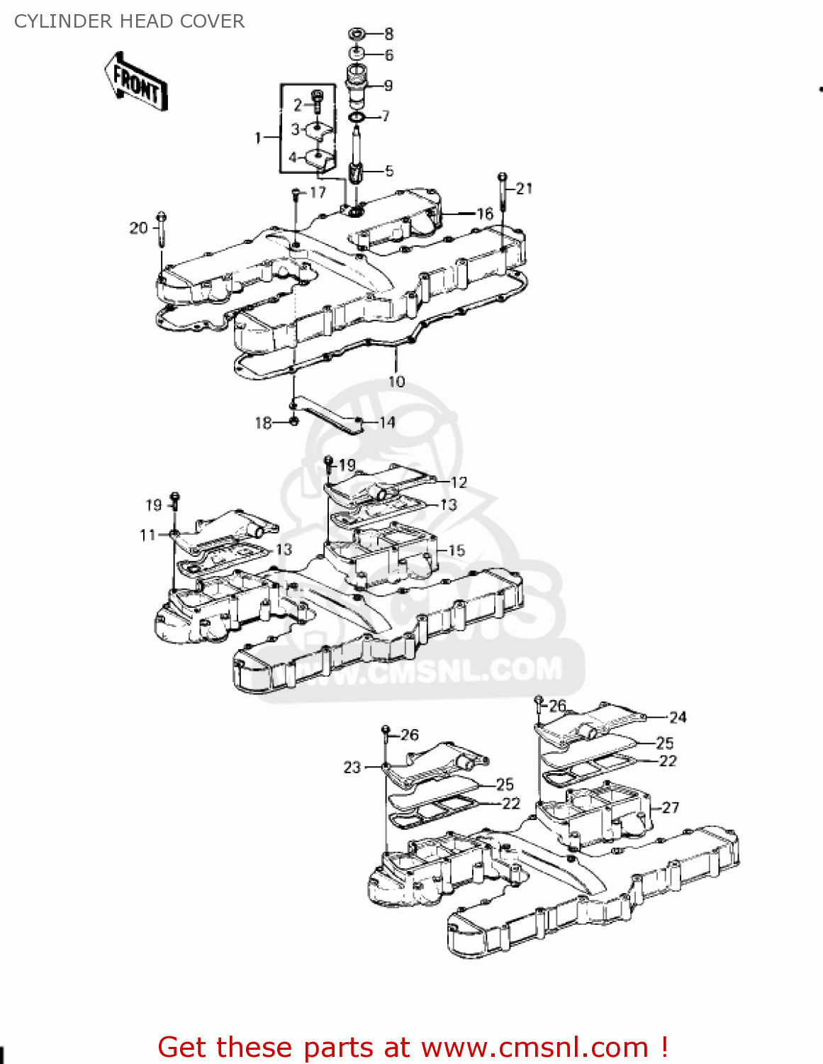 CYLINDER HEAD COVER KZ1300A1 1979 USA CANADA