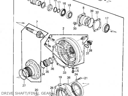 DRIVE SHAFT/FINAL GEARS - KZ1300A1 1979 USA CANADA