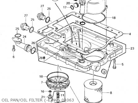 OIL PAN/OIL FILTER (-E/NO. 01063 - KZ1300A1 1979 USA CANADA