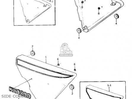SIDE COVERS - KZ1300A1 1979 USA CANADA
