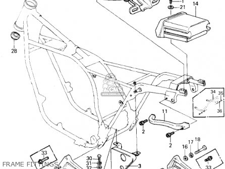 FRAME FITTINGS - KZ1300A1 1979 USA CANADA