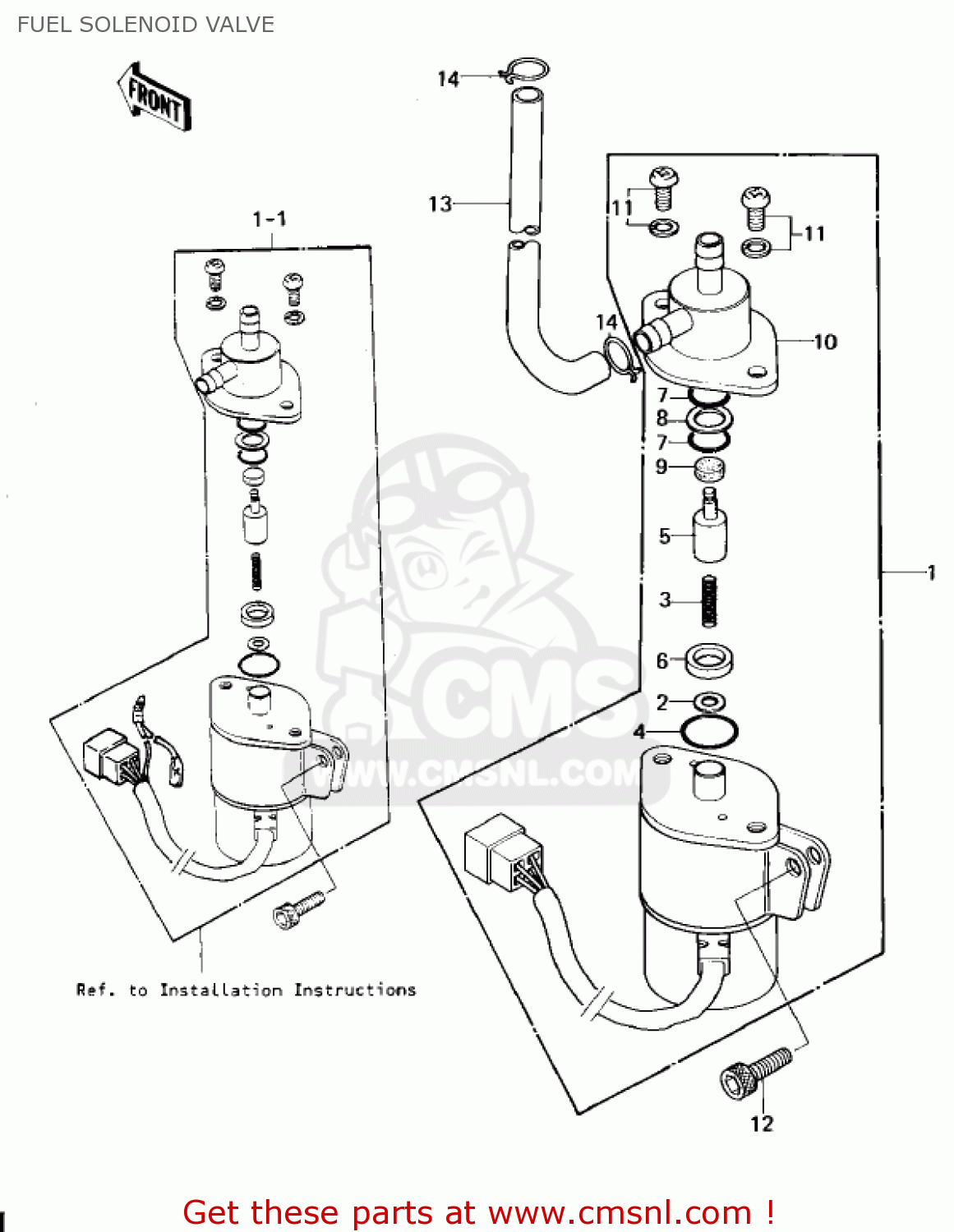 FUEL SOLENOID VALVE KZ1300A2 1980 USA CANADA