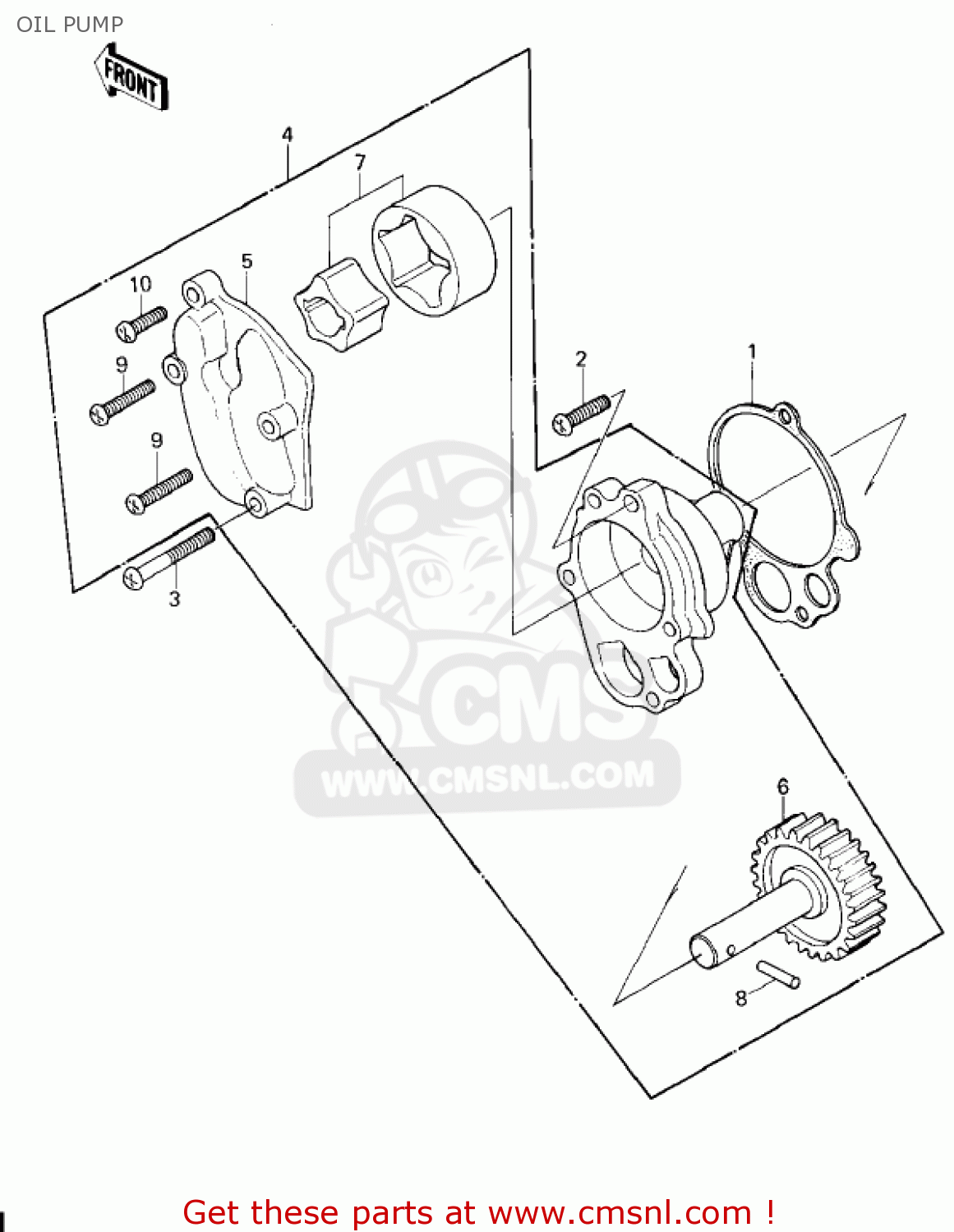 OIL PUMP KZ1300A2 1980 USA CANADA