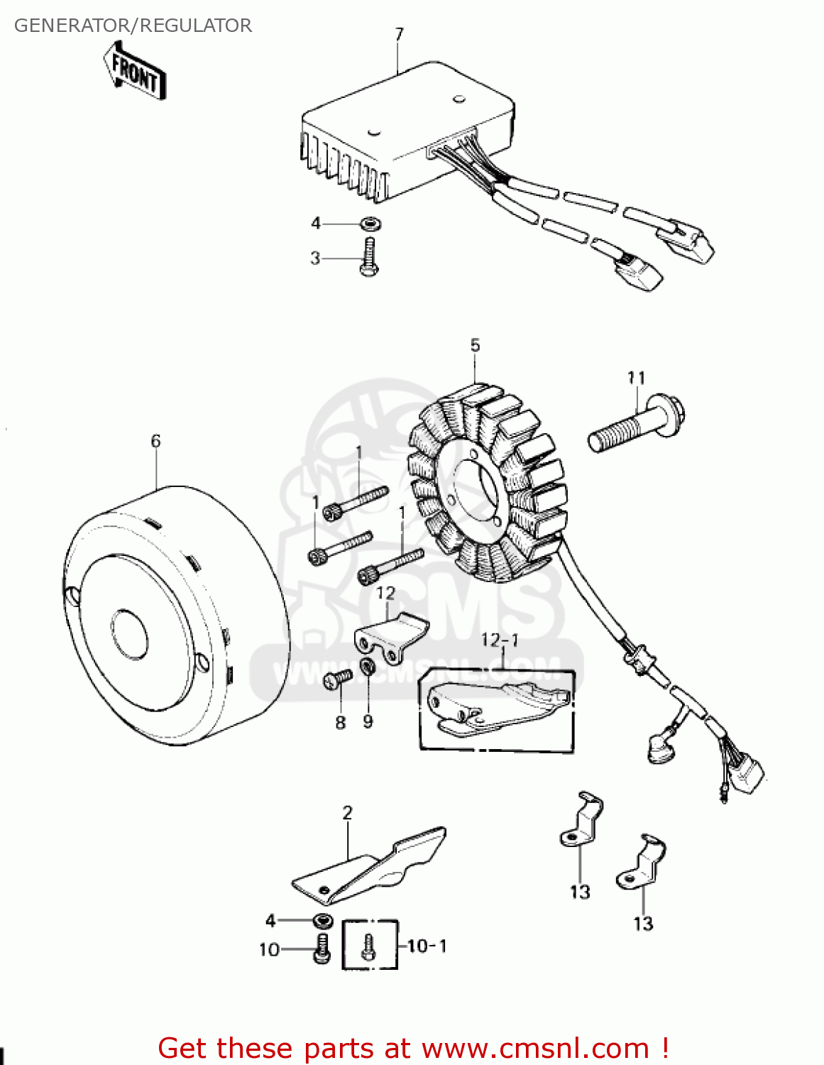 GENERATOR/REGULATOR KZ1300A2 1980 USA CANADA