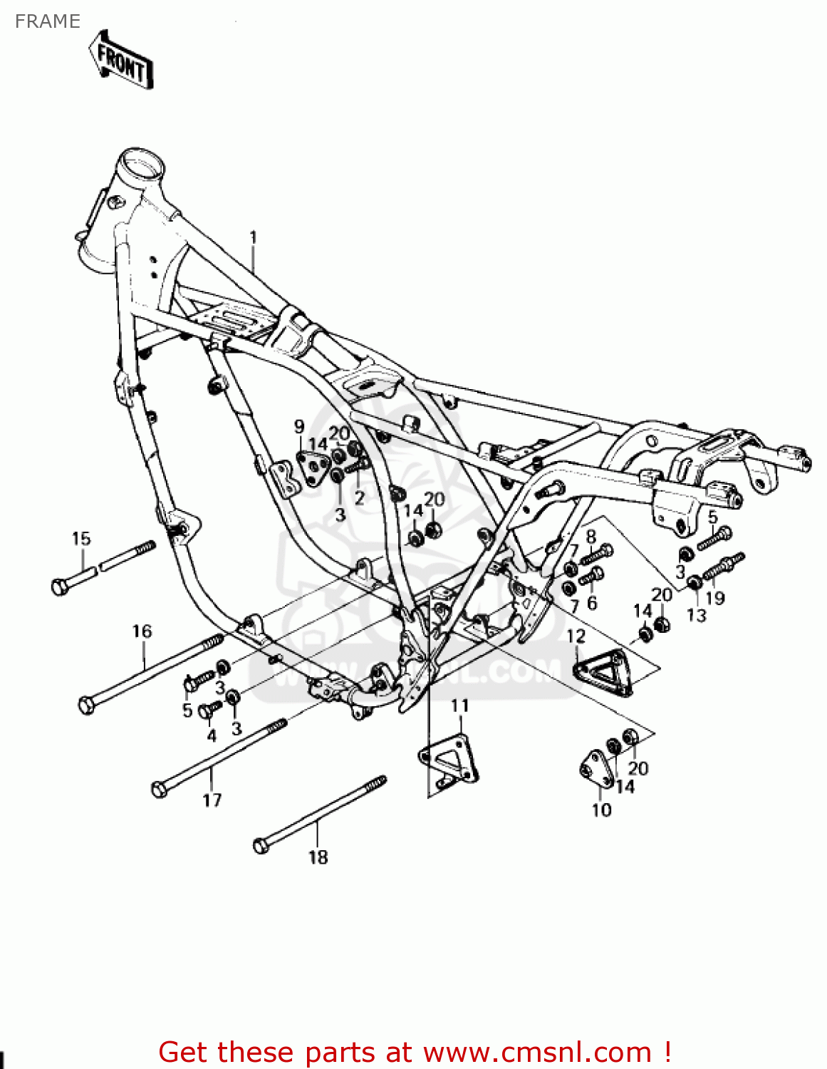 FRAME KZ1300A2 1980 USA CANADA