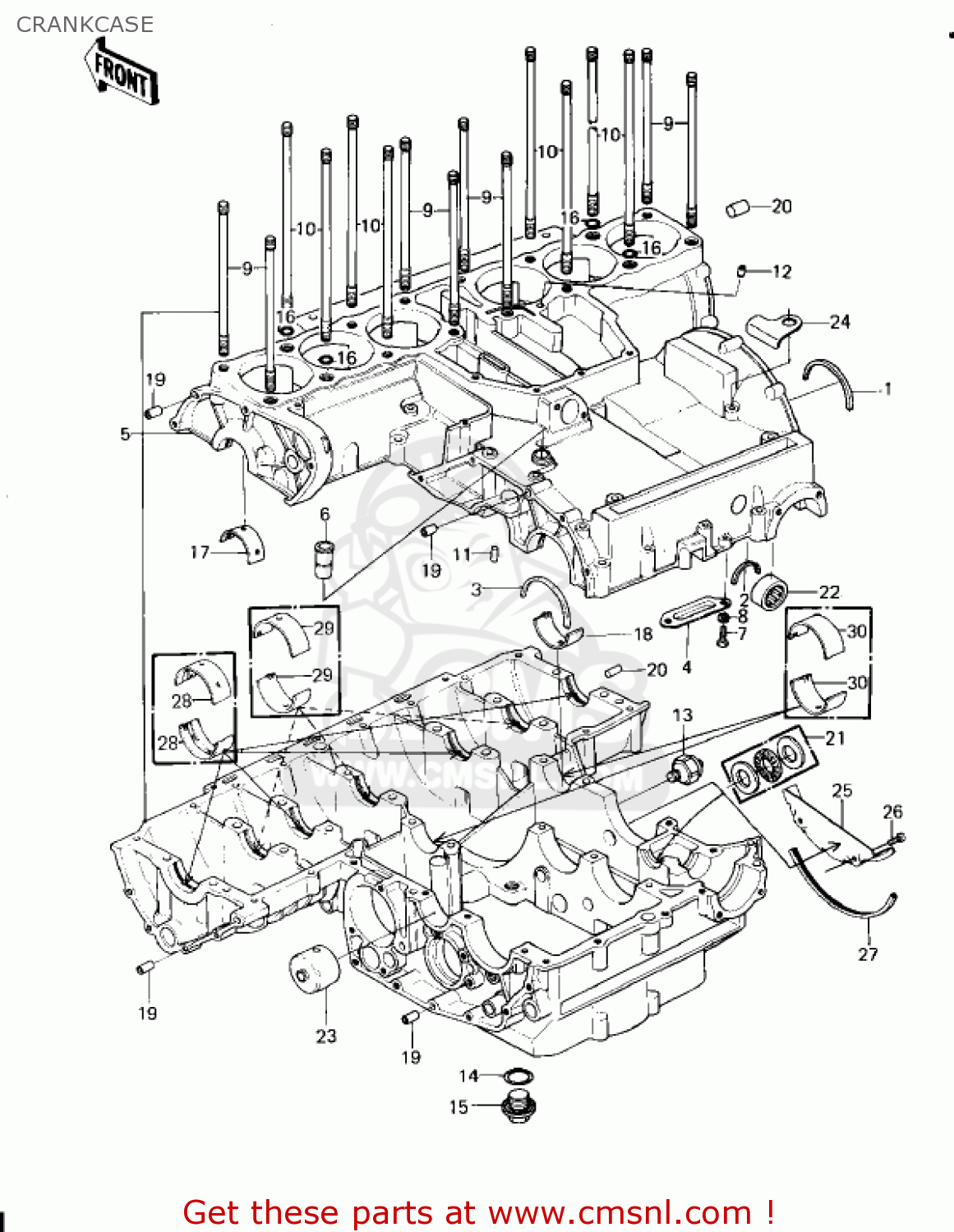 CRANKCASE KZ1300A2 1980 USA CANADA