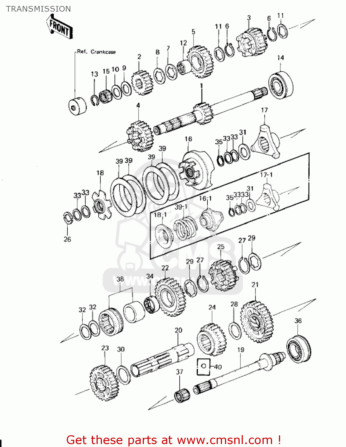 TRANSMISSION KZ1300A2 1980 USA CANADA