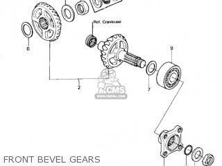 FRONT BEVEL GEARS - KZ1300A2 1980 USA CANADA