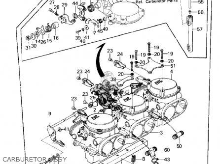CARBURETOR ASSY - KZ1300A2 1980 USA CANADA