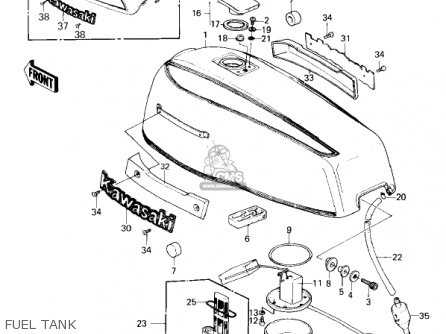 FUEL TANK - KZ1300A2 1980 USA CANADA