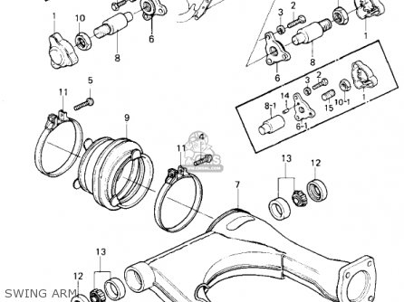 SWING ARM - KZ1300A2 1980 USA CANADA