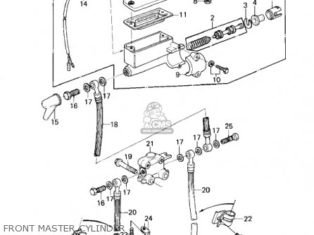 FRONT MASTER CYLINDER - KZ1300A2 1980 USA CANADA