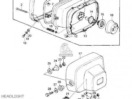 HEADLIGHT - KZ1300A2 1980 USA CANADA