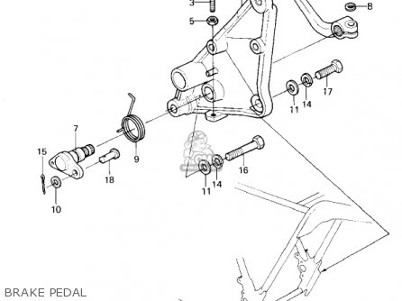 BRAKE PEDAL - KZ1300A2 1980 USA CANADA